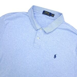 Polo Ralph‎ Lauren Polo Shirt Mens 2XL Light Blue Cotton Jersey Casual Soft